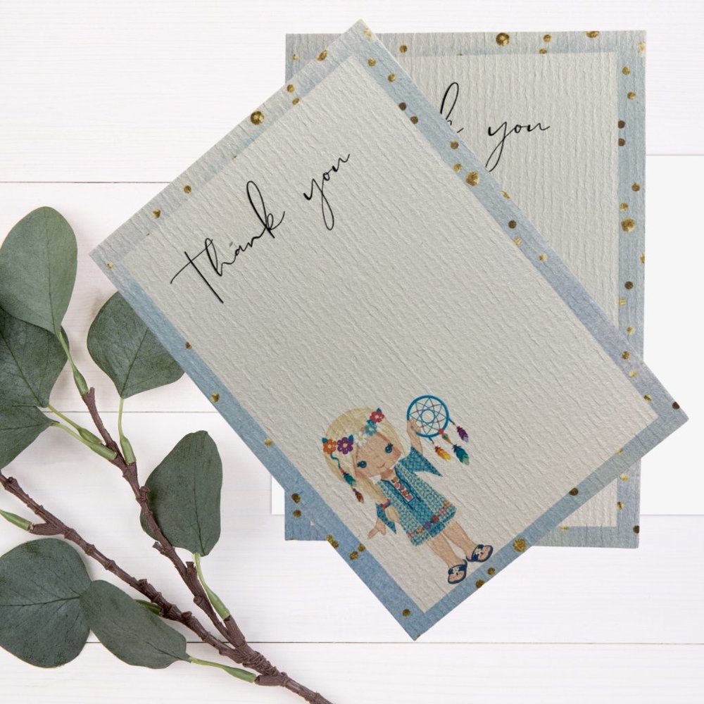 Bohemian Girly Card / Thank You Card / Boho/Girly Thank You For Your Order Card